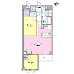 CITYCURRENT代官山 2LDKの間取図画像