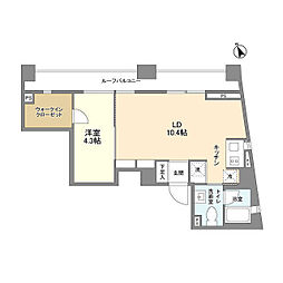 フルハウス代々木 1LDKの間取図画像
