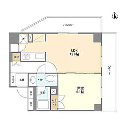BPRレジデンス代々木 1LDKの間取図画像