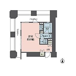 ルネ新宿御苑タワー ワンルームの間取図画像