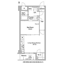 コンフォリア目黒長者丸 1LDKの間取図画像