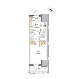 リビオメゾン田端 1Kの間取図画像