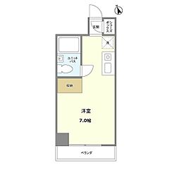 アルモニコンフォール ワンルームの間取図画像