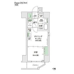 スタイリオ蒲田2 1DKの間取図画像