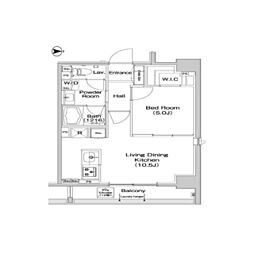 COMFORIA錦糸町 1LDKの間取図画像