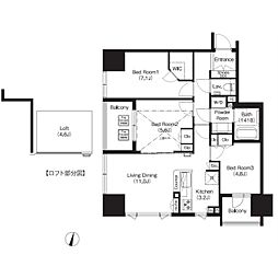 COMFORIA大宮 3LDKの間取図画像