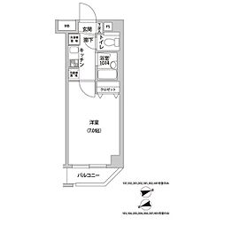 ラクラス荻窪 1Kの間取図画像