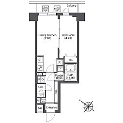 COMFORIA志村坂上 1DKの間取図画像