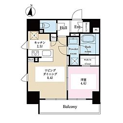 テラス文京本郷 1LDKの間取図画像