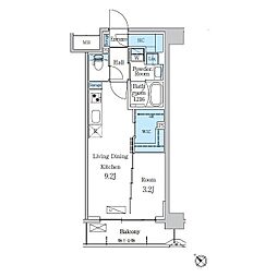 江戸川区西瑞江4丁目マンション 1LDKの間取図画像