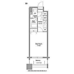 コンフォリア谷塚 1Kの間取図画像