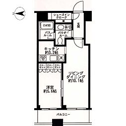 マスタービューレジデンス 1LDKの間取図画像