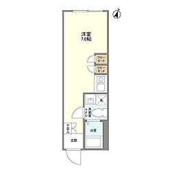 世田谷区駒沢2丁目マンション ワンルームの間取図画像