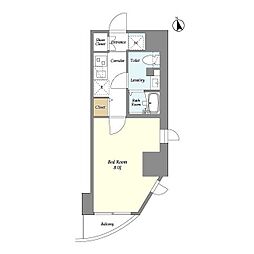Villa Crest Higashi Ueno 1Kの間取図画像