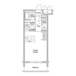 COMFORIA用賀 ワンルームの間取図画像