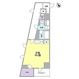 TKフラッツ渋谷 ワンルームの間取図画像