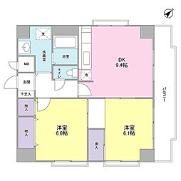 遠山ビル 2DKの間取図画像