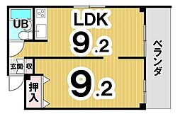 クラックスハイム帯広 1LDKの間取図画像