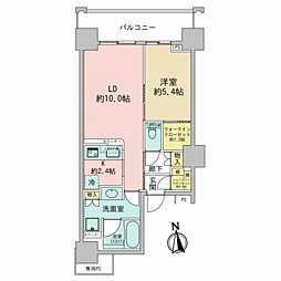 ベイクレストタワー 1LDKの間取図画像