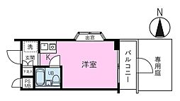 モナークマンション代々木上原 ワンルームの間取図画像