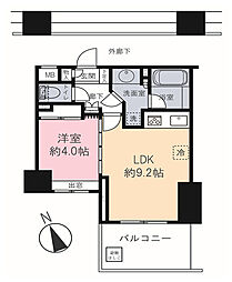藤和シティホームズ芝浦 1LDKの間取図画像