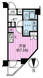 MAKESDesign大井町 ワンルームの間取図画像
