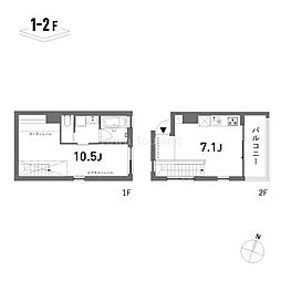 Ruelle 1LDKの間取図画像