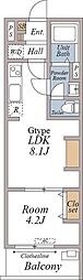 リブリ・フェリス鹿島 1LDKの間取図画像