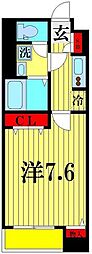 ベルハイツ早稲田 3階1Kの間取り