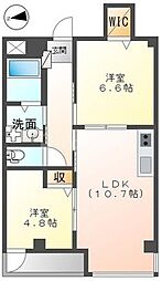 エピナール南流山 2LDKの間取図画像