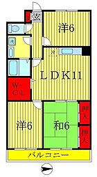 ロイヤルシャトー南流山 3LDKの間取図画像