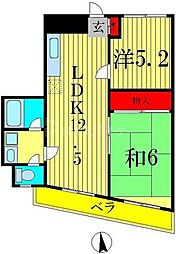 紀伊国屋マンション 2LDKの間取図画像