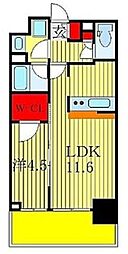 ラグゼナ流山おおたかの森 1LDKの間取図画像