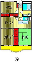 MMビル 3DKの間取図画像