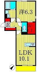 アステールピュールM 1LDKの間取図画像