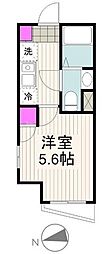 mitiaterrace三郷中央 1Kの間取図画像