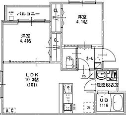 KEIAI RESIDENCE 豊四季II 2LDKの間取図画像