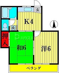 シャルケ 2Kの間取図画像