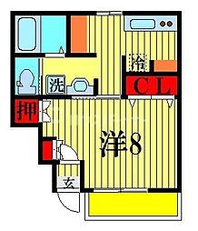 ハイツ・パールス 1Kの間取図画像