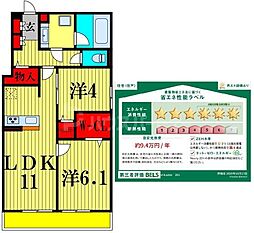 d-kuutio(ディークッティオ) 2LDKの間取図画像