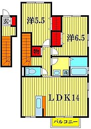 MODANCOURT和 2LDKの間取図画像