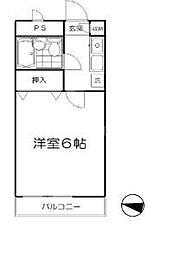 パークサイド早稲田3 1Kの間取図画像