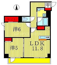 フェリスコート 2LDKの間取図画像
