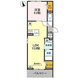 エスペランサ 1LDKの間取図画像