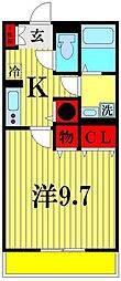 ディアコート馬橋 1Kの間取図画像