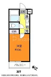 アストン八潮 1Kの間取図画像