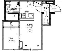 KEIAI RESIDENCE 初石 1LDKの間取図画像