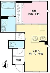 カズマハウス 1LDKの間取図画像