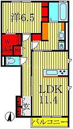 アピオン1 1LDKの間取図画像