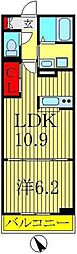 アビタシオン柏の葉 1LDKの間取図画像